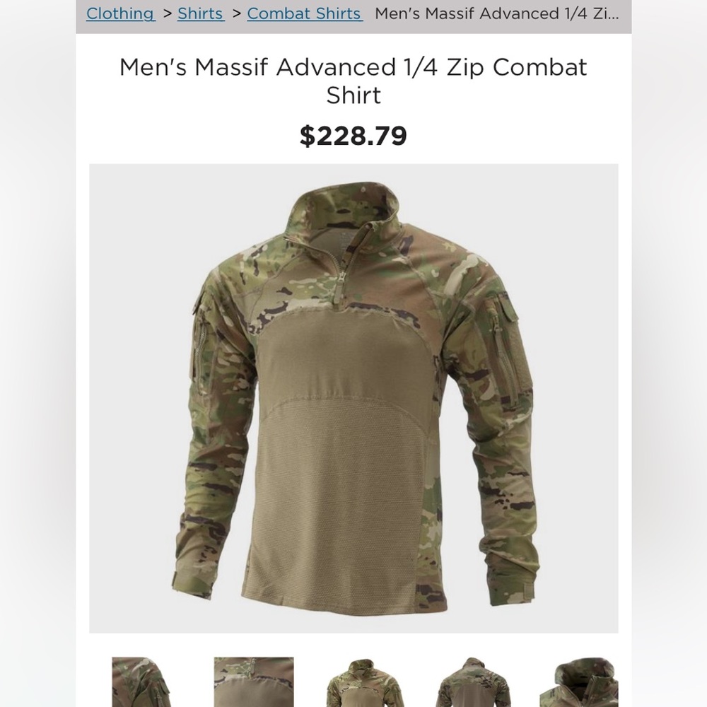Massif Advanced 1/4 Zip Combat Shirt